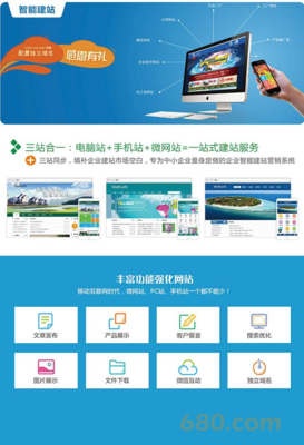 三網通智能建站、手機站、微網站、PC站